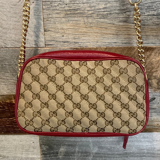 Gucci GG Marmont Leather Canvas Crossbody Style 1