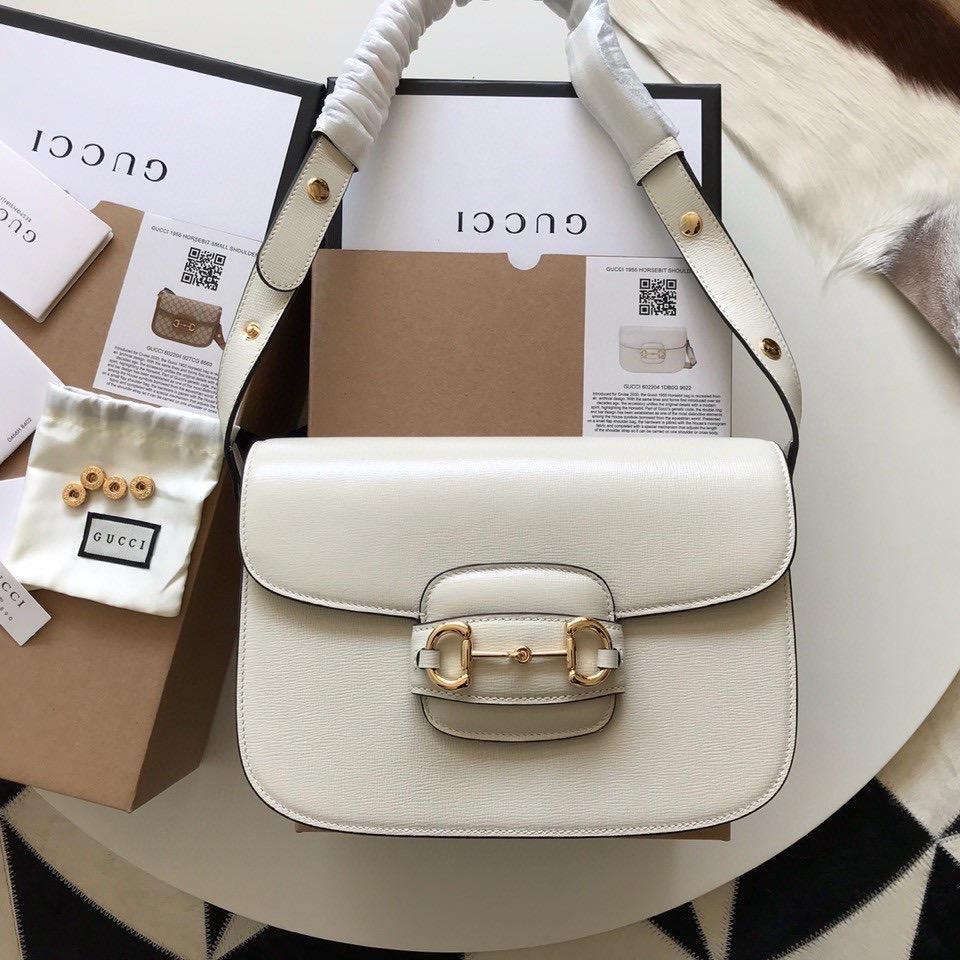 Gucci Horsebit Leather Nylon Shoulder Bag Style 5