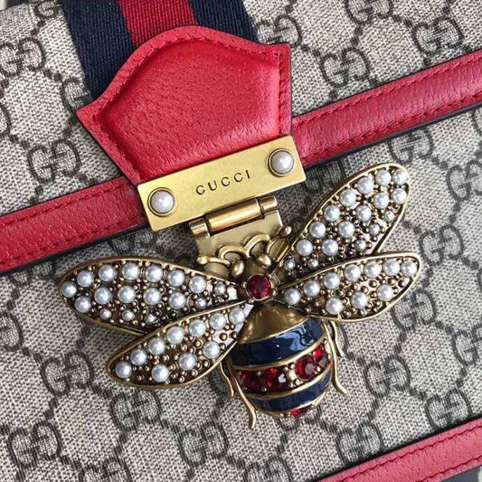 Gucci GG Supreme Leather Canvas Shoulder Bag Style 9