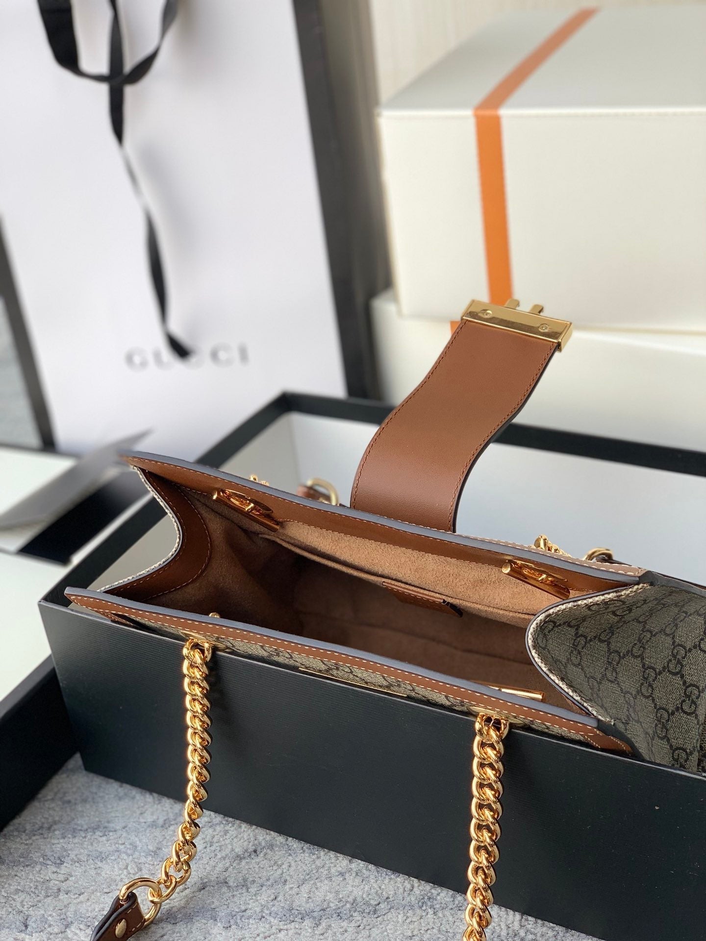 Gucci Padlock Leather Chain Shoulder Bag Style 15