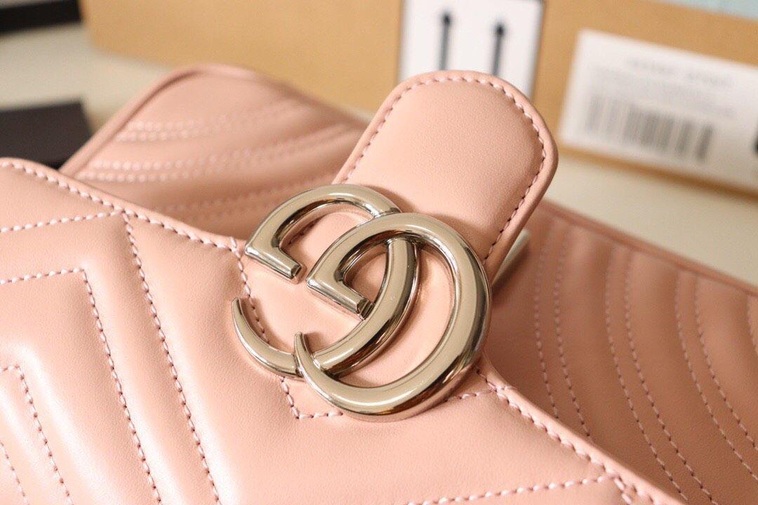 Gucci GG Marmont Leather Chain Shoulder Bag Style 33