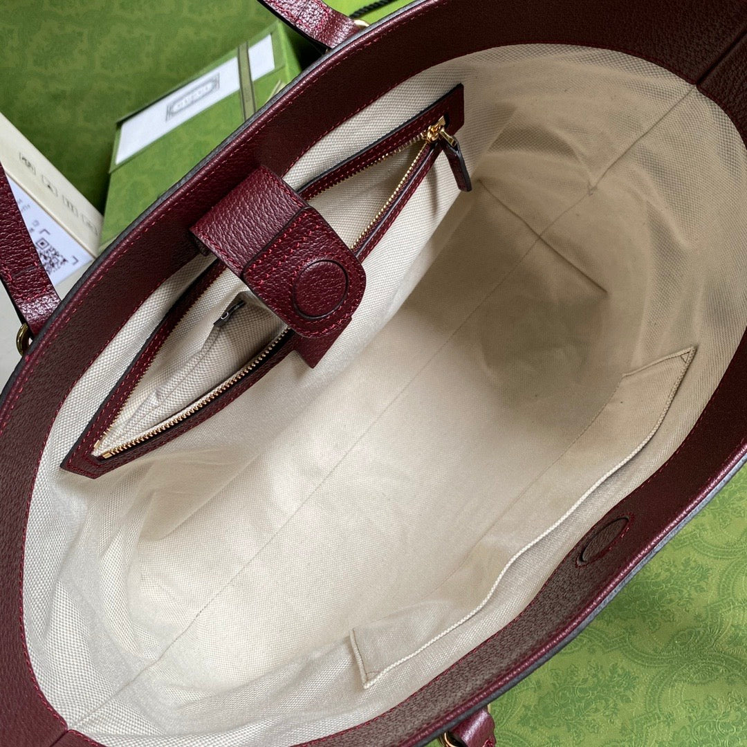 Gucci Ophidia Leather Canvas Tote Style 5