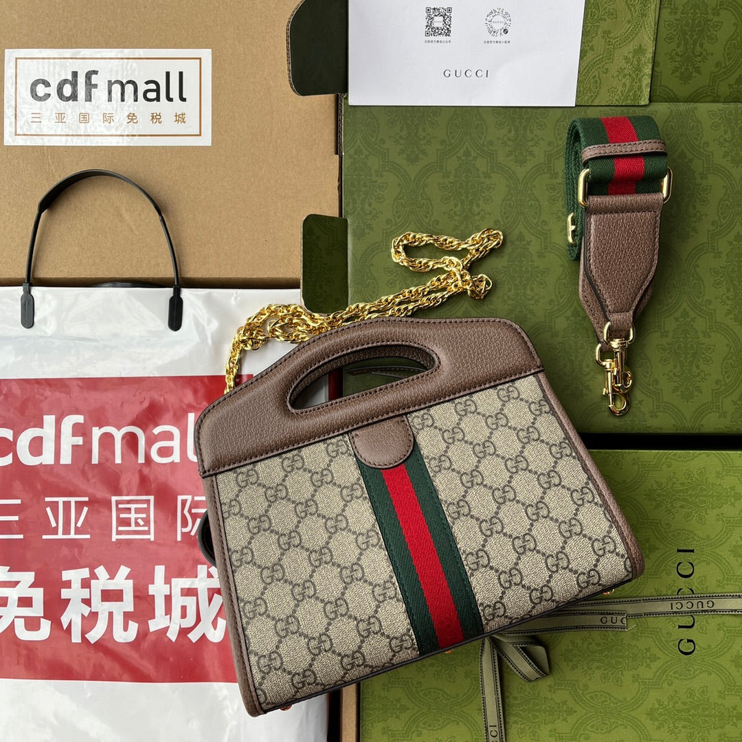 Gucci Ophidia Canvas Chain Tote Style 3