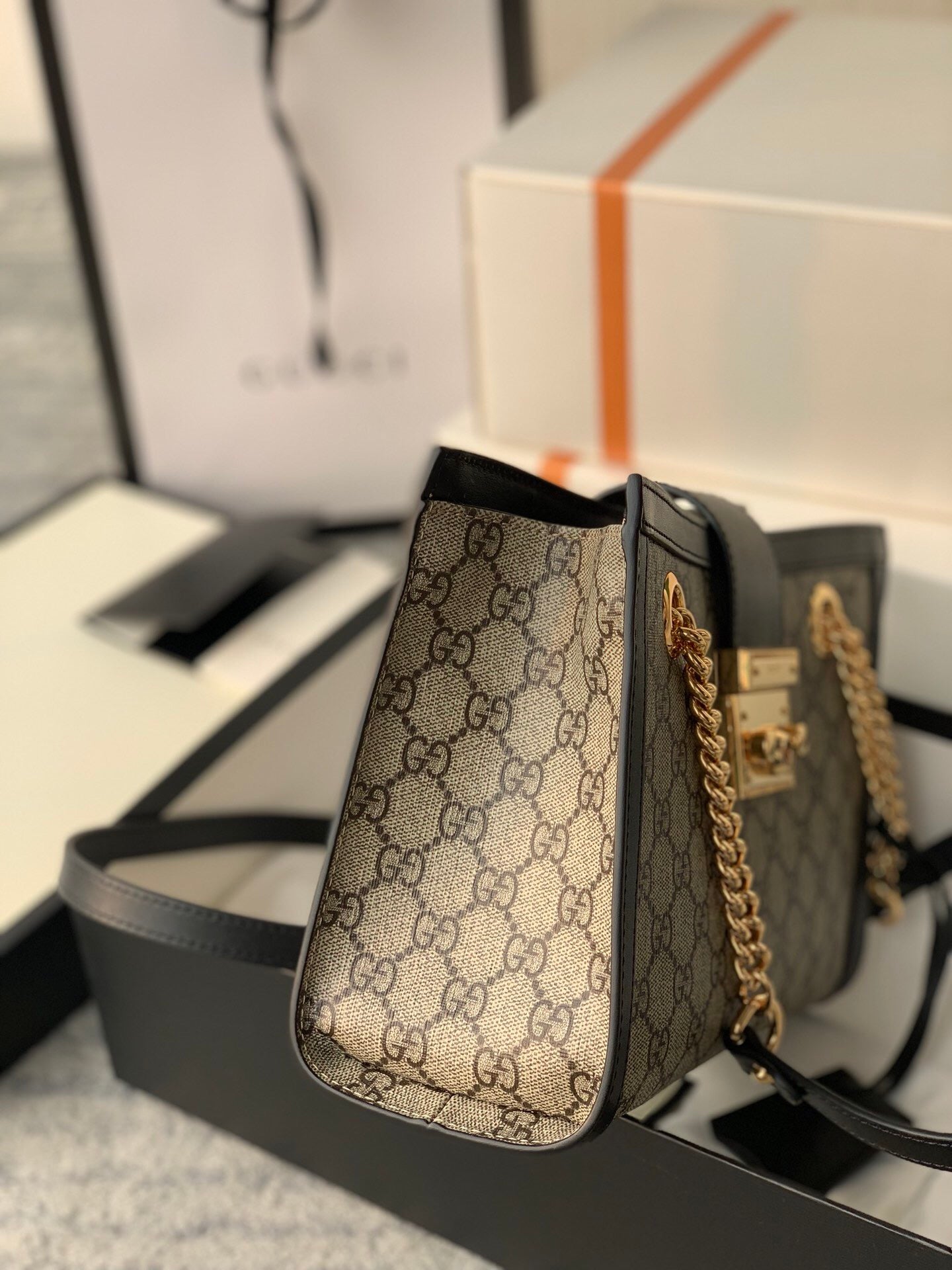 Gucci Padlock Leather Chain Shoulder Bag Style 18