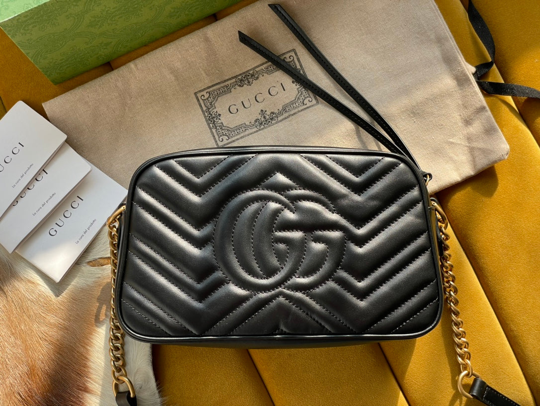 Gucci Monogram Chain Leather Crossbody