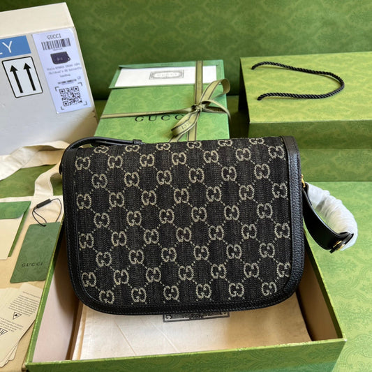 Gucci Monogram Leather Shoulder Bag