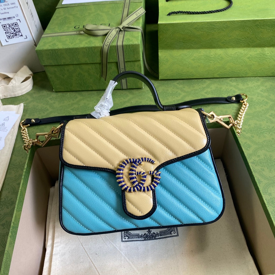 Gucci GG Marmont Quilted Chain Shoulder Bag Style 4