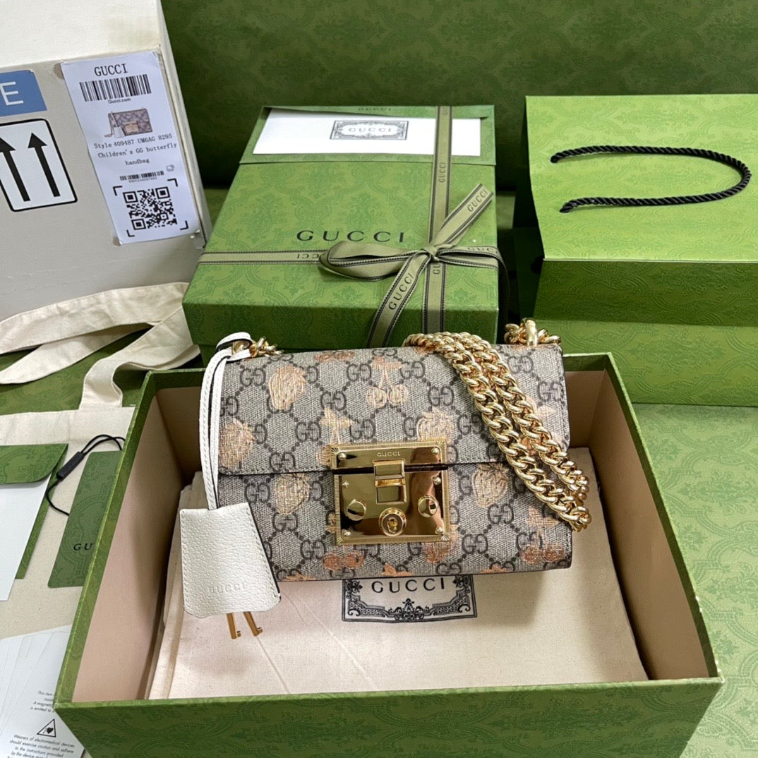 Gucci Padlock Leather Monogram Shoulder Bag Style 1