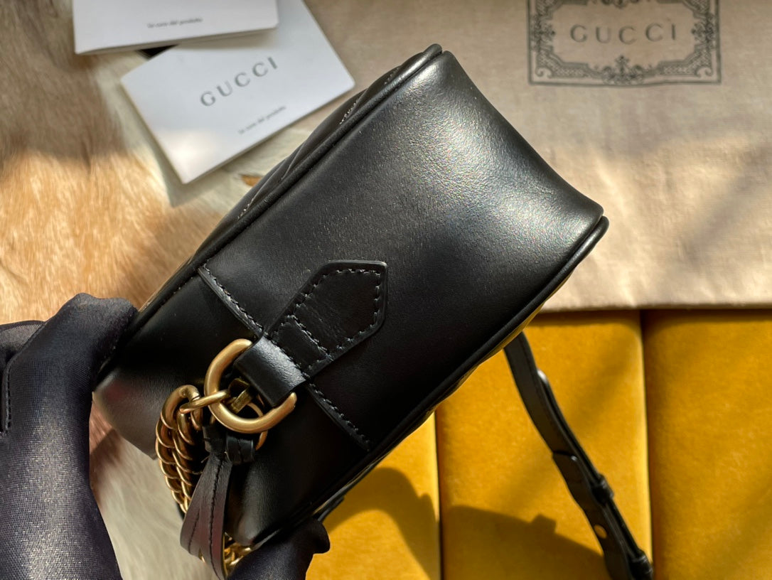 Gucci GG Marmont Leather Chain Crossbody Style 4