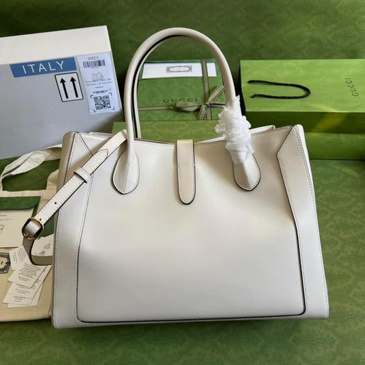 Gucci Jackie Leather Canvas Tote Style 3