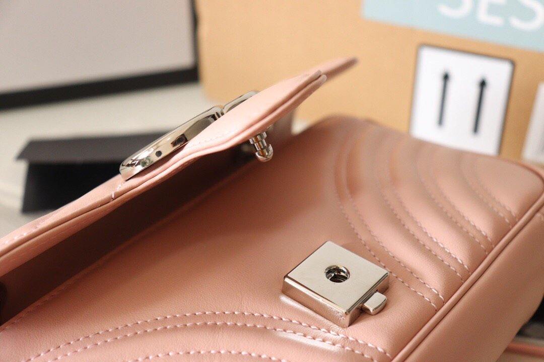 Gucci GG Marmont Leather Chain Shoulder Bag Style 33