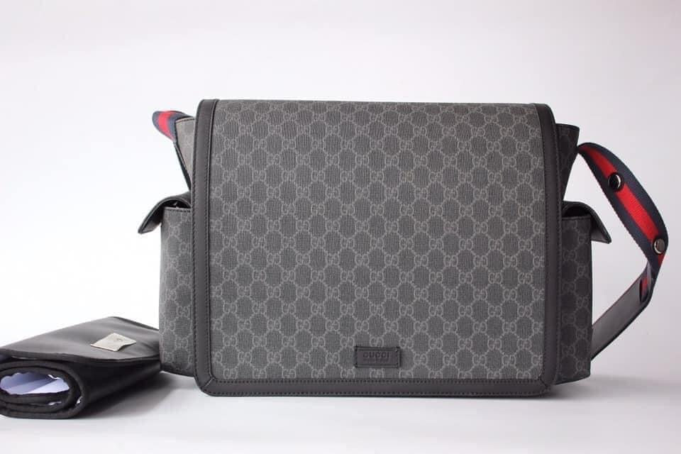 Gucci GG Supreme Leather Canvas Shoulder Bag Style 1