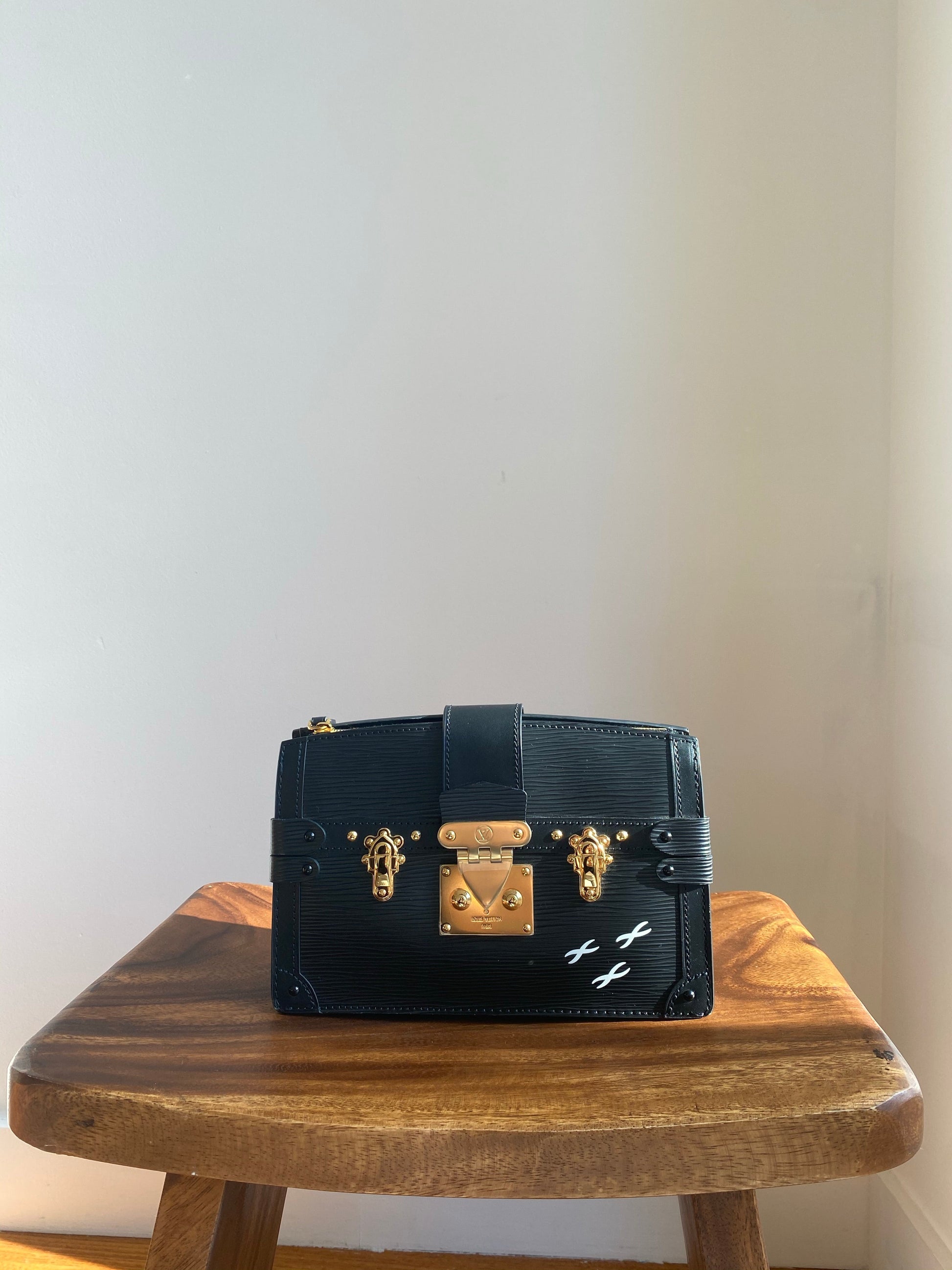 Louis Vuitton Black Epi Trunk Clutch