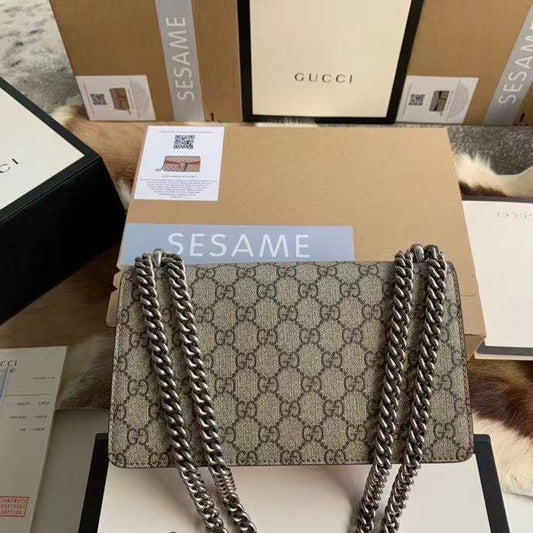 Gucci Monogram Chain Canvas Crossbody