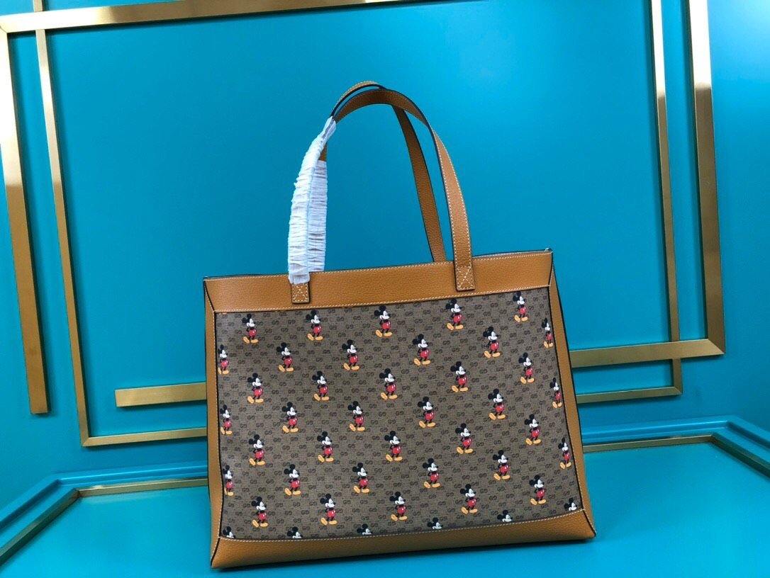 Gucci Monogram Leather Canvas Tote