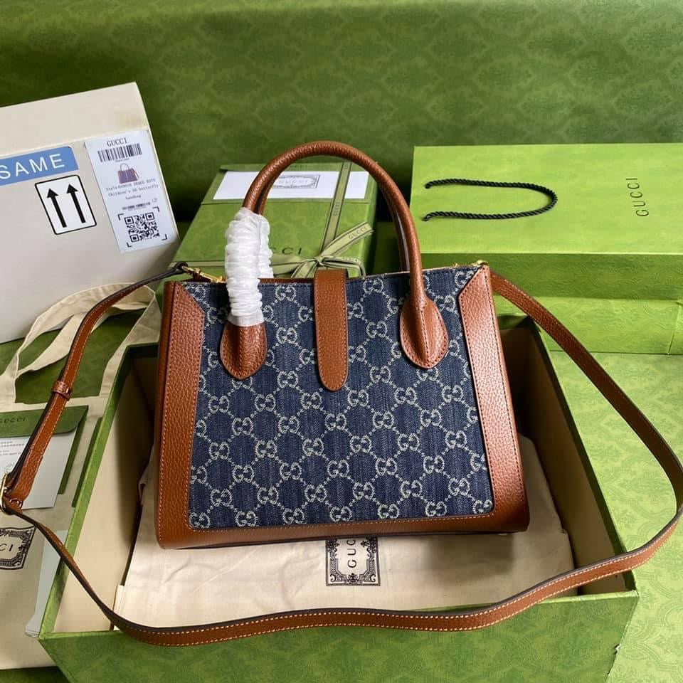 Gucci Jackie Leather Monogram Tote Style 3