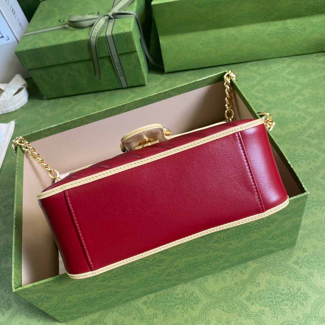 Gucci Monogram Chain Leather Crossbody