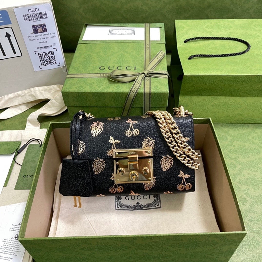 Gucci Padlock Leather Chain Shoulder Bag Style 14