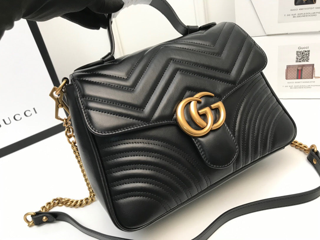 Gucci Monogram Chain Leather Crossbody