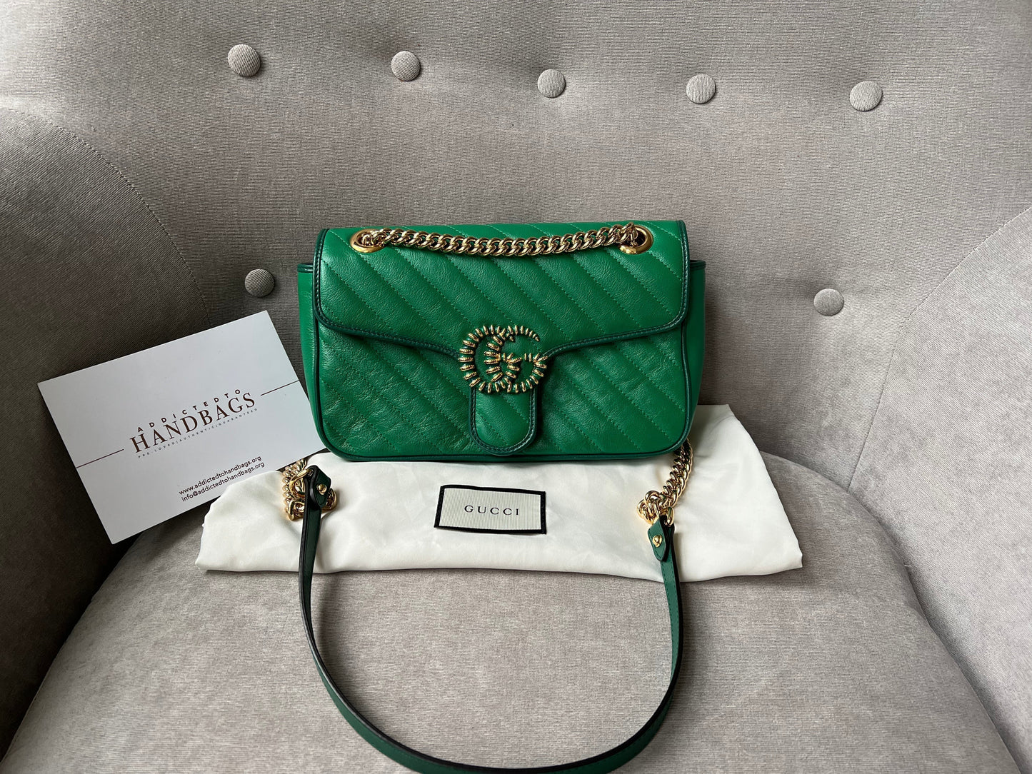 Gucci Lou Chain Leather Shoulder Bag