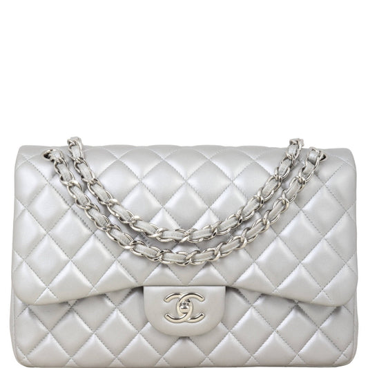 Chanel Classic Double Flap Jumbo | Silver
