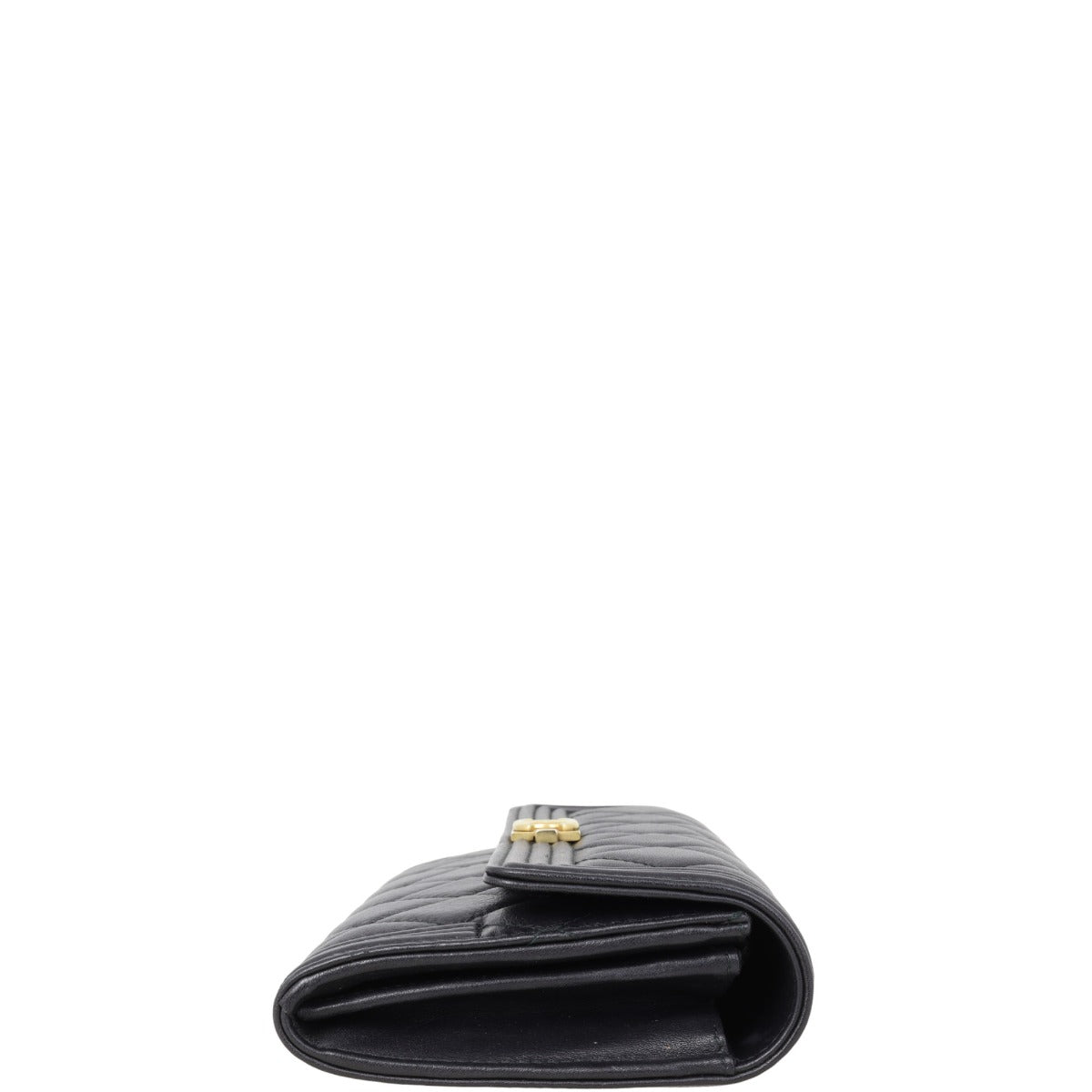 Chanel Boy Long Flap Wallet | Black Lambskin