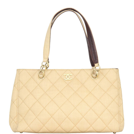 Chanel CC Quilted Canvas Tote