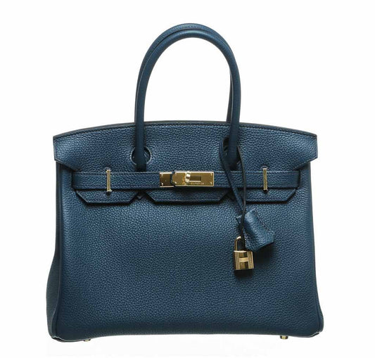 HermesBirkin 30 Bleu Prusse Togo Bag