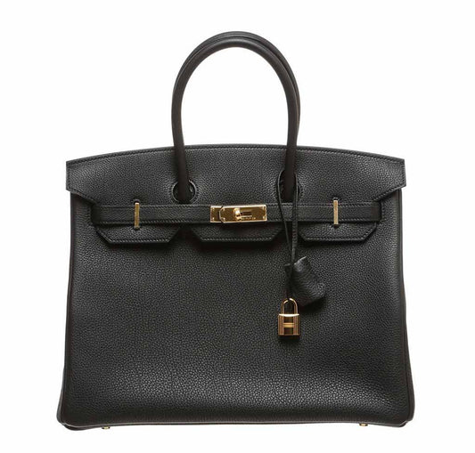 HermesBirkin 35 Noir Bag Togo GHW