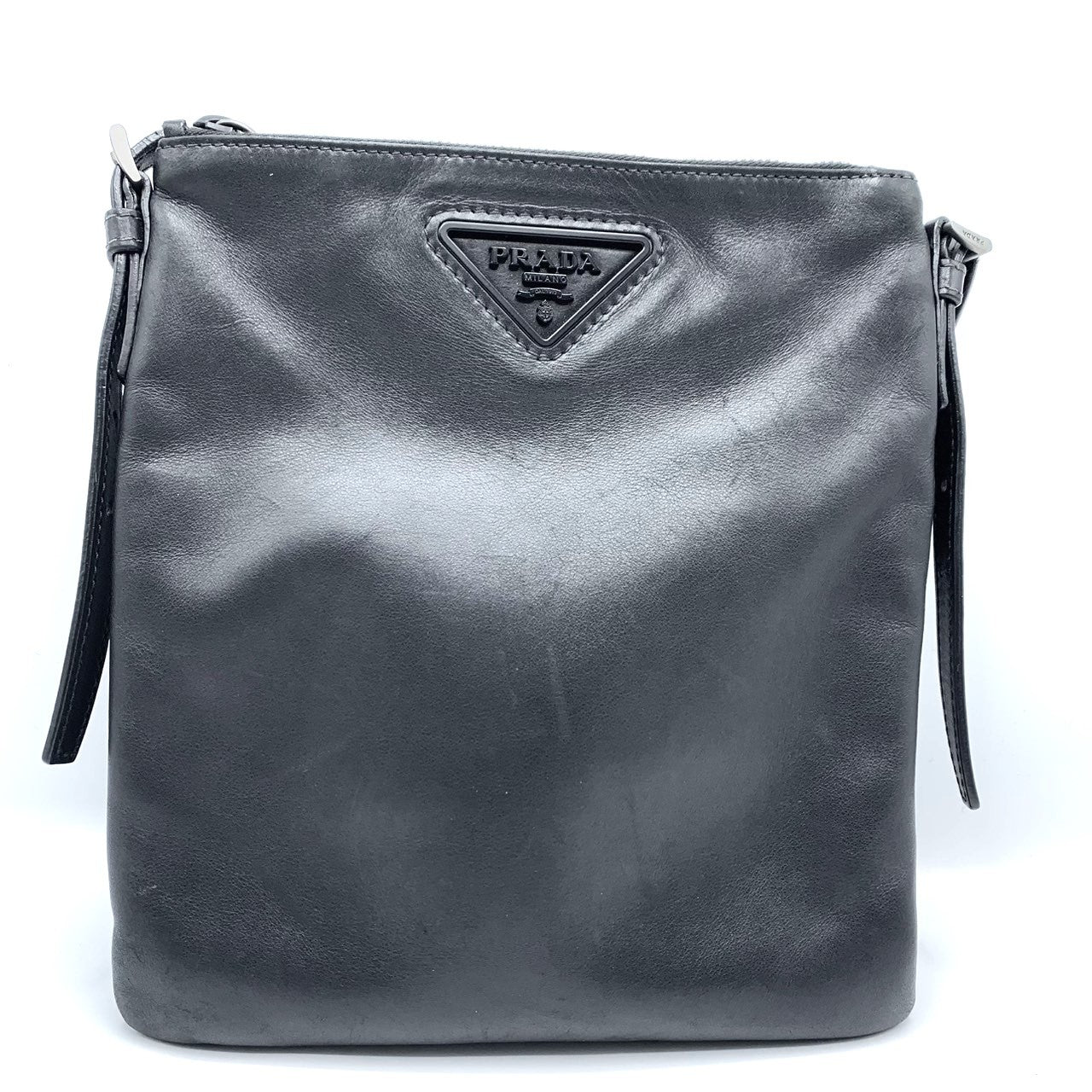 Prada Leather Shoulder Bag Black