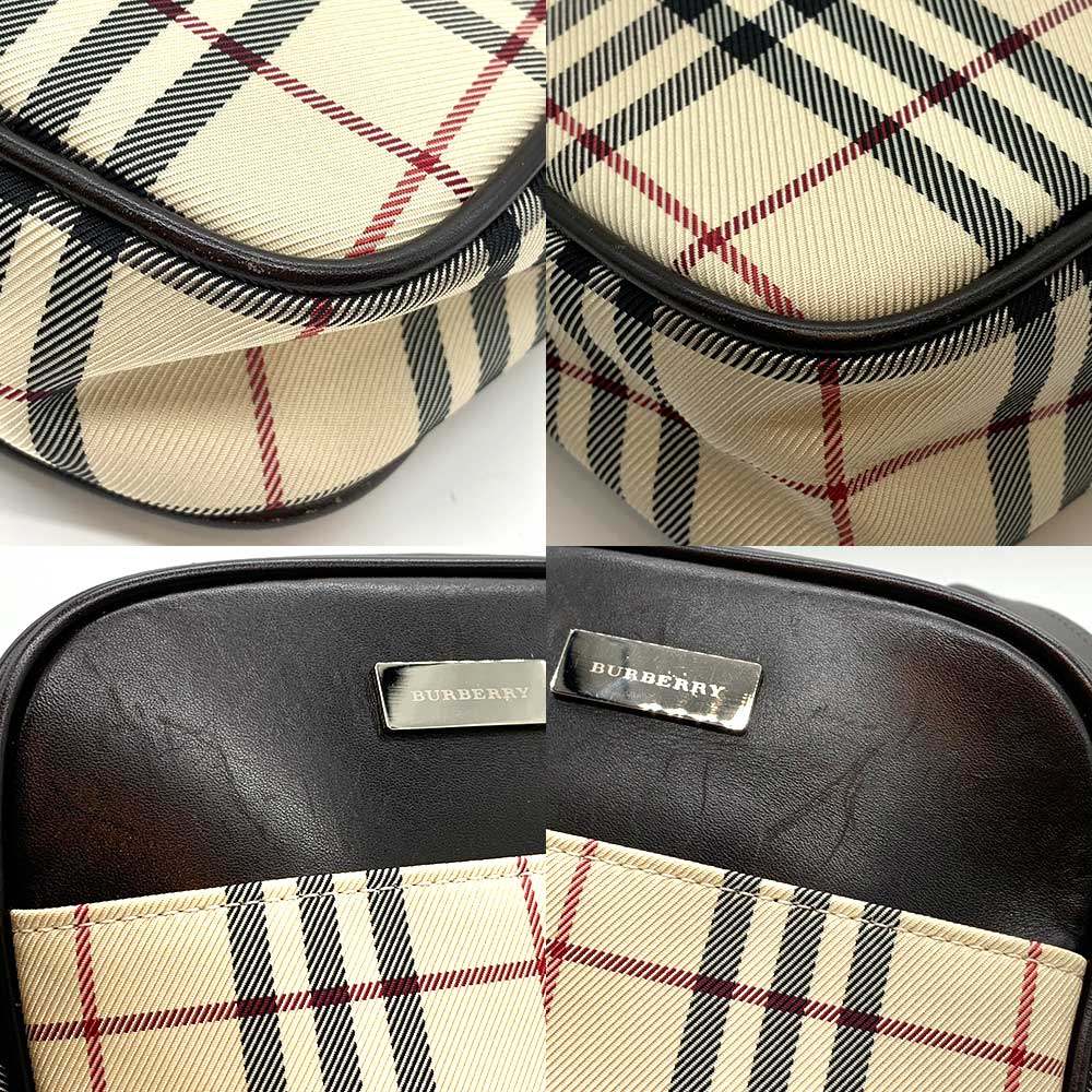 Burberry Nova Check Canvas Leather Crossbody Bag