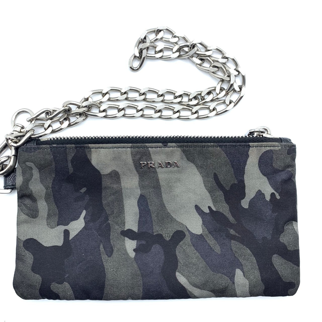 Prada Nylon Chain Coin Case Pouch 2M1273