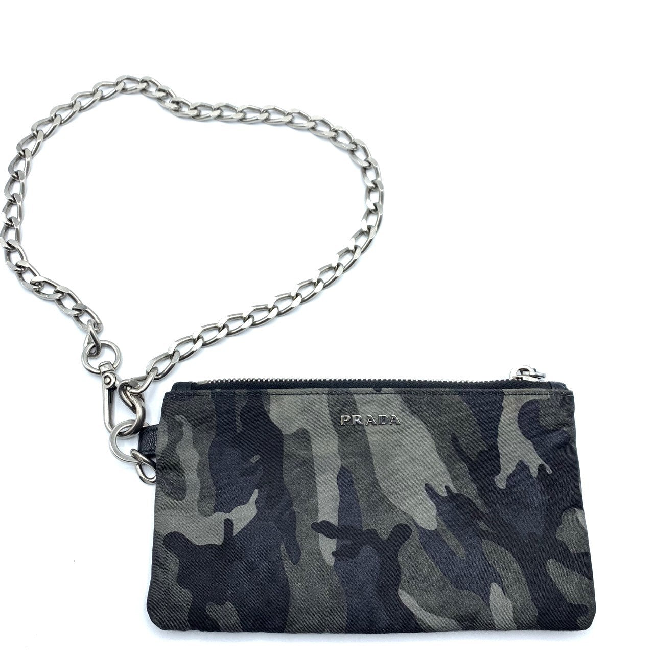 Prada Nylon Chain Coin Case Pouch 2M1273