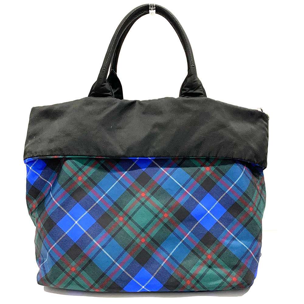 Prada Nylon Leather 2WAY Handbag BR4521
