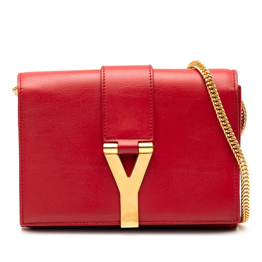 Saint Laurent Classic Y Line Satchel Small Leather Shoulder Bag