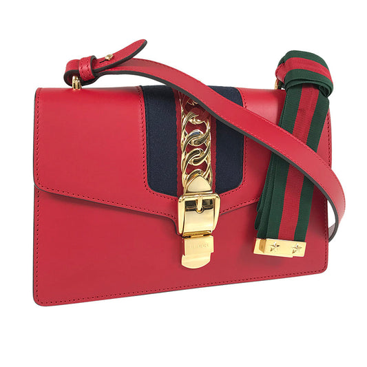 Gucci Leather Canvas Shoulder Bag