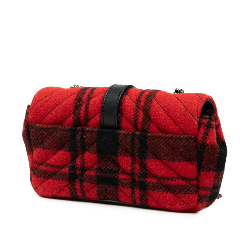 Saint Laurent Baby Chyc Wool Leather Shoulder Bag