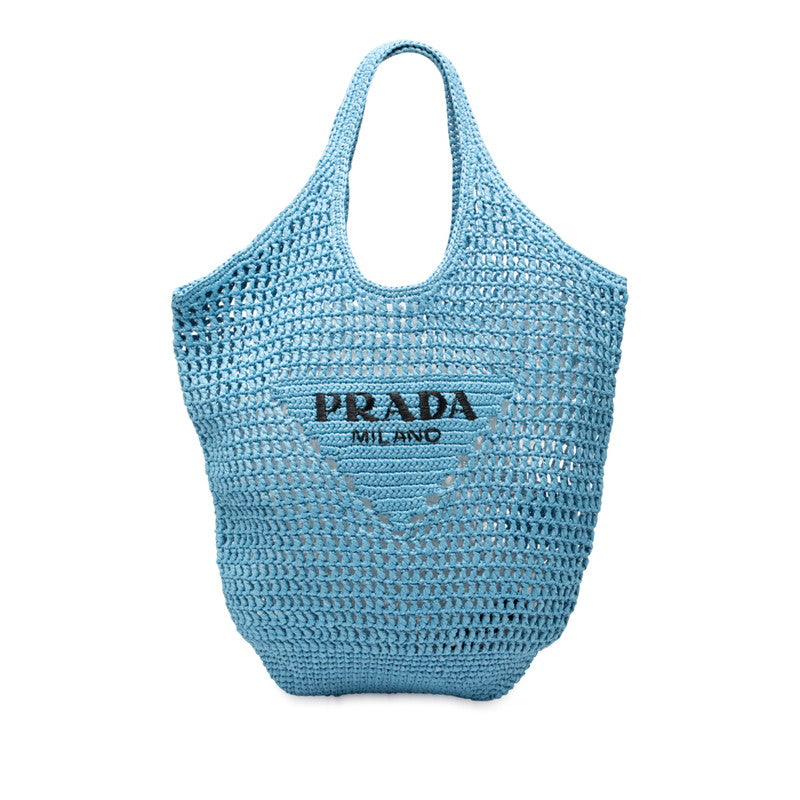 Prada Crochet Raffia Handbag