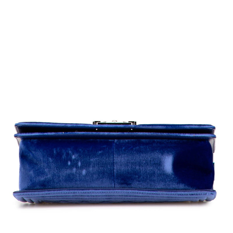 Chanel Boy Chanel Velour Leather Shoulder Bag