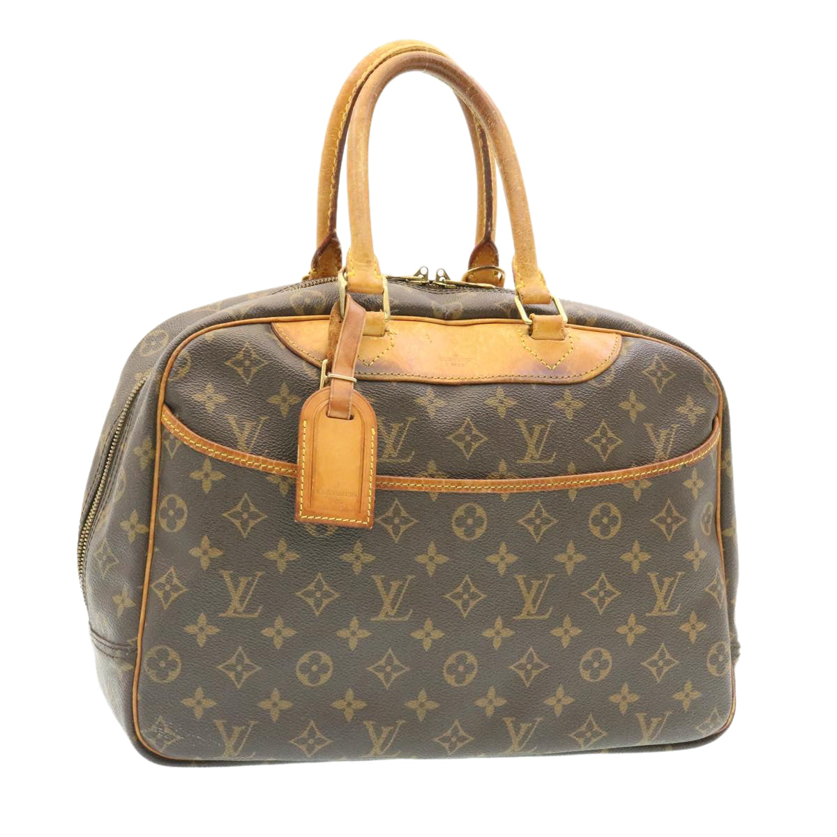 LOUIS VUITTON Monogram Deauville Hand Bag LV Auth ki1069