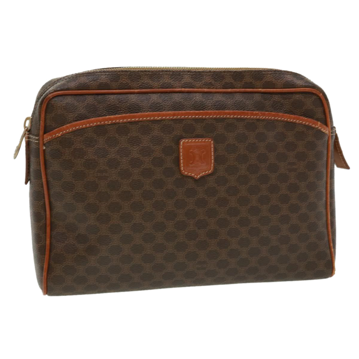 Luxury CELINE Macadam Canvas Clutch Bag Brown ki2485