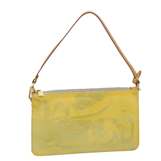 LOUIS VUITTON Monogram Vernis Lexington Accessory Pouch Beige M91010 Auth ki2784