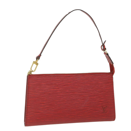 LOUIS VUITTON Epi Pochette Accessoires Accessory Pouch Red M52987 LV Auth ki3755