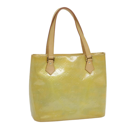 LOUIS VUITTON Monogram Vernis Houston Hand Bag Gris M91053 LV Auth ki3886