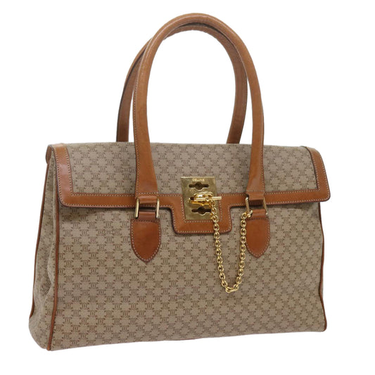 Luxury CELINE Macadam Canvas Hand Bag Beige ki3925