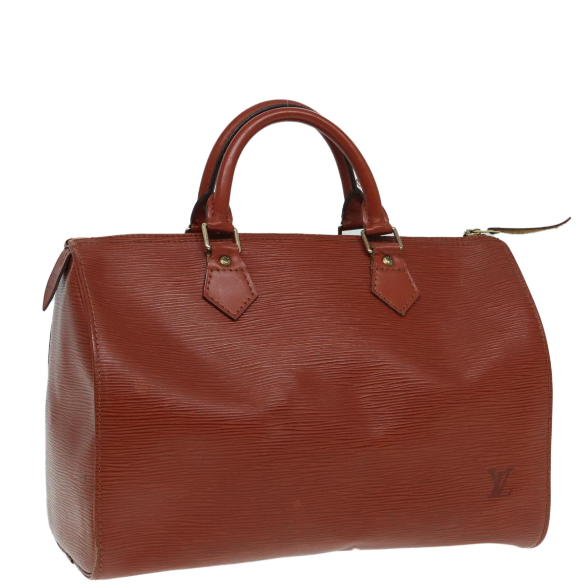 LOUIS VUITTON Epi Hand Bag Brown LV Auth ki4689