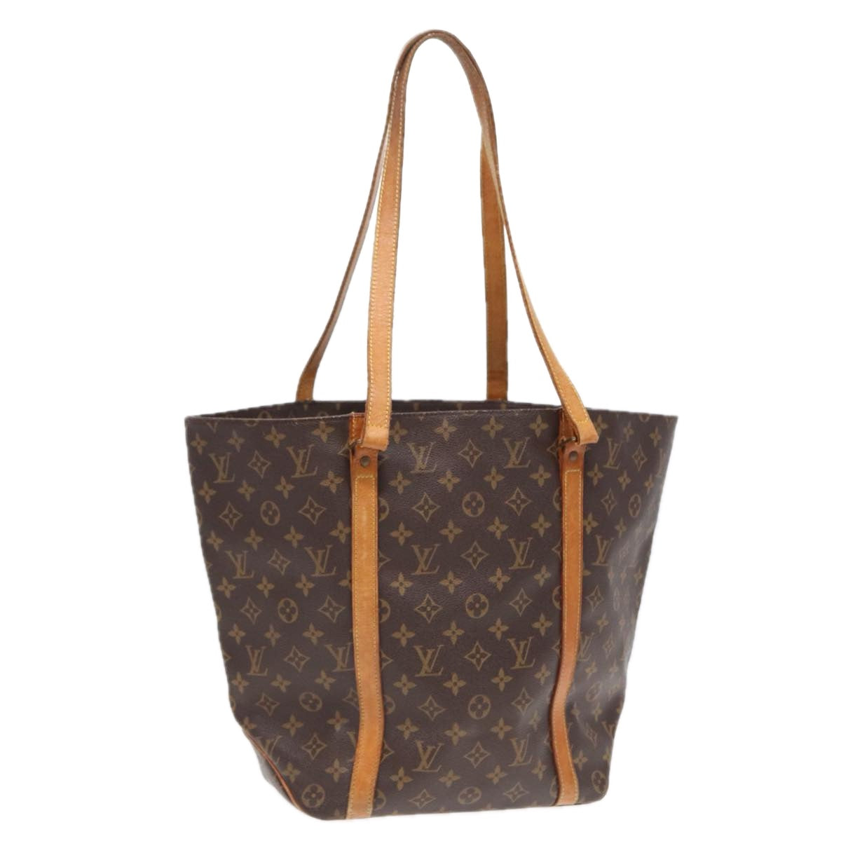 LOUIS VUITTON Monogram Sac Shopping Tote Bag LV Auth ki4733