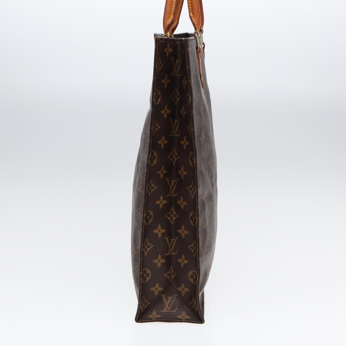 LOUIS VUITTON Monogram Sac Plat Hand Bag LV Auth ki4734