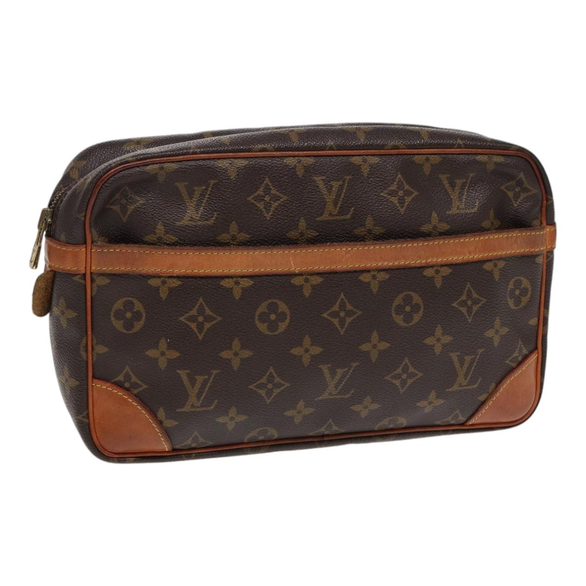 LOUIS VUITTON Monogram Compiegne 28 Clutch Bag LV Auth ki4774