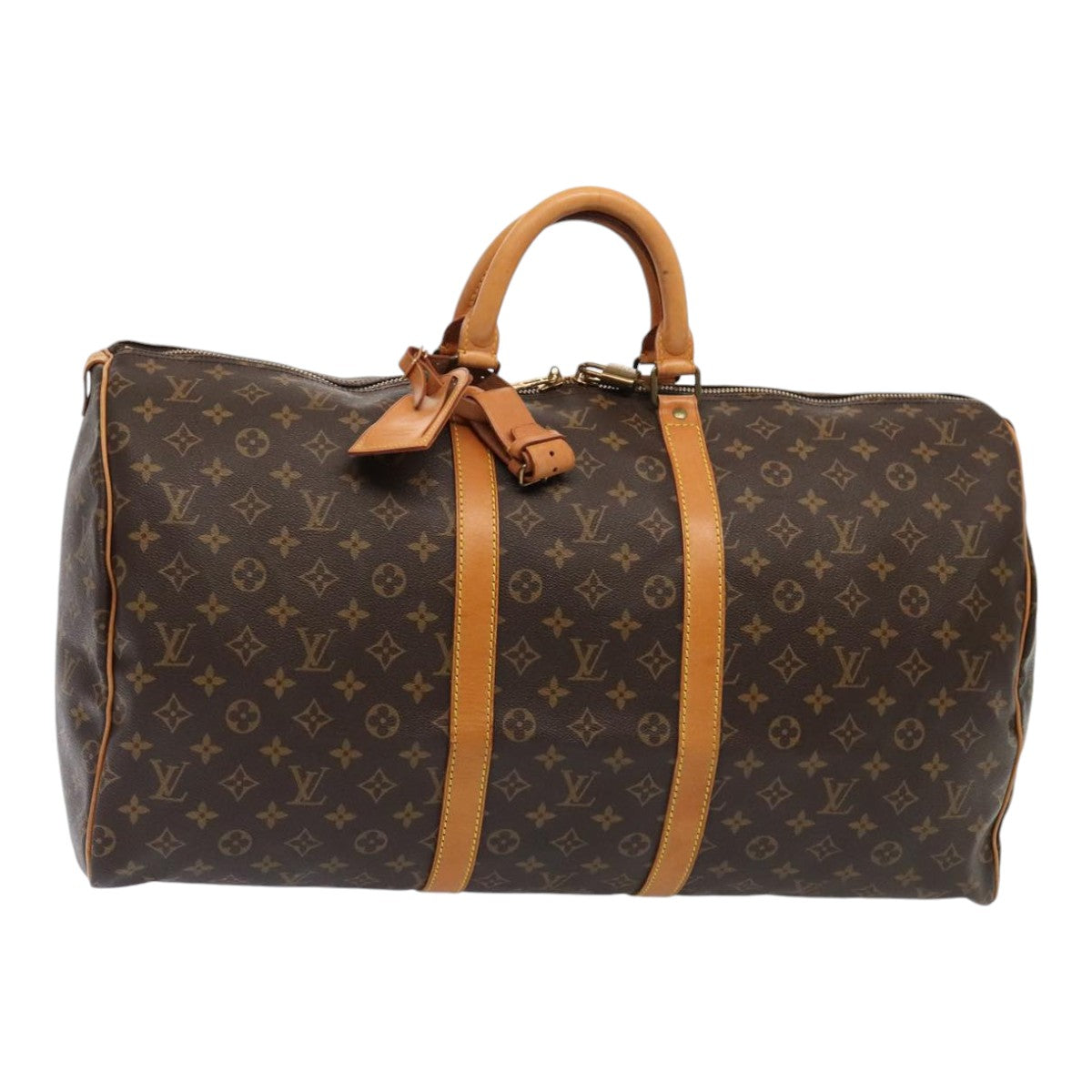 LOUIS VUITTON Monogram Keepall 55 Boston Bag M41424 LV Auth ki4819